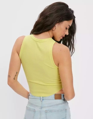 Debardeur American Eagle AE Daily Fave Jaune Femme | SAT-74335915